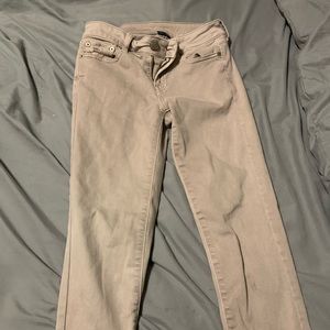 Size 0 American Eagle skinny jeans. Light purple.
